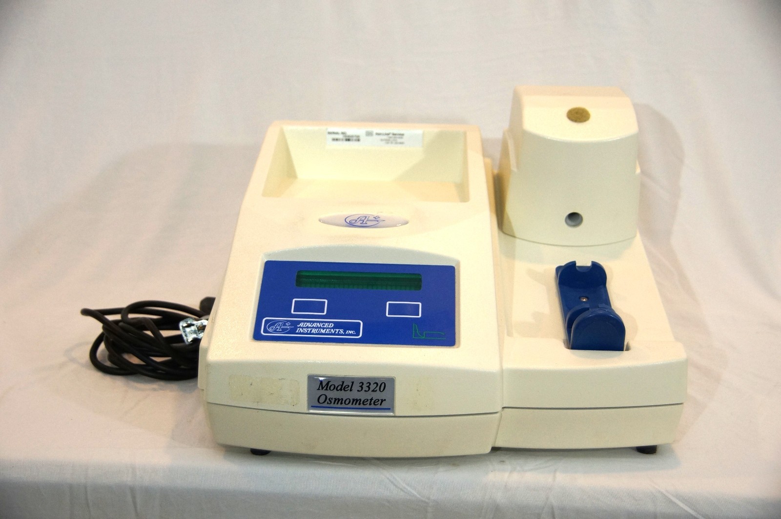 Advanced Instruments 3320 Micro-Osmometer Powers On Passes Diagnostics w/ Cord