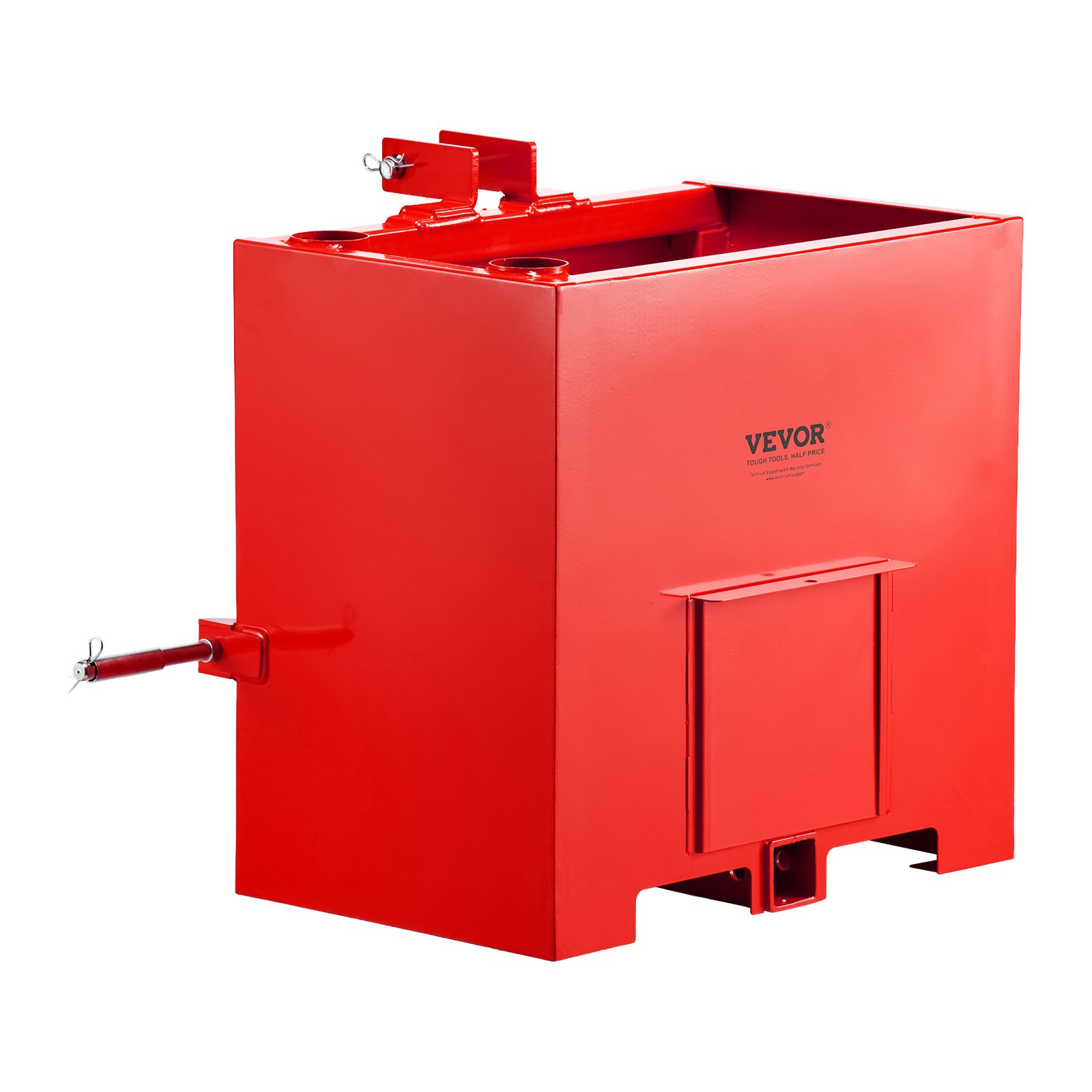 Ballast Box, 800 lbs 3 Point Category 1 Tractor Ballast Box Red