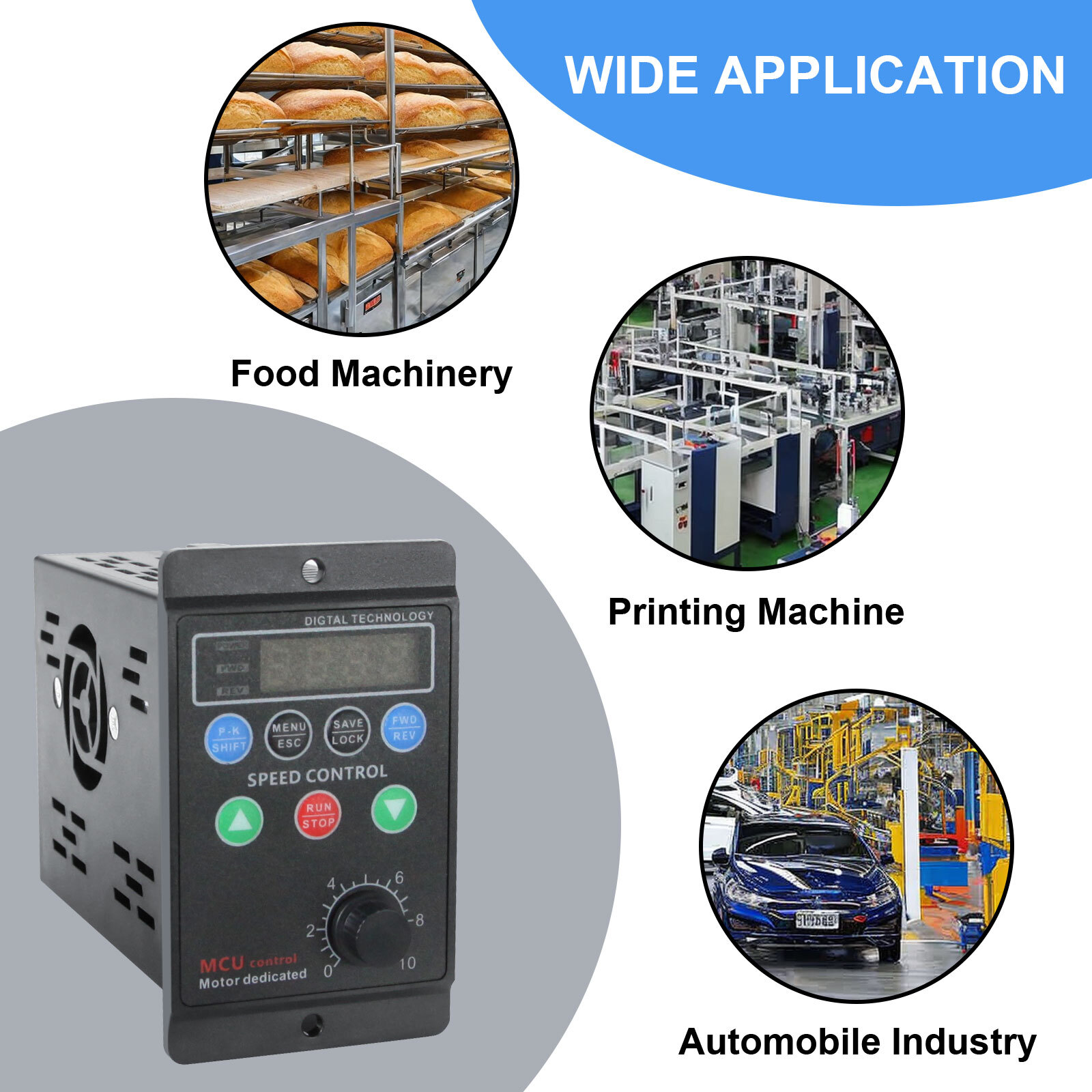 Single To 3 Phase 750W 1HP 220V Variable Frequency Drive Inverter VFD VSD 1-99HZ