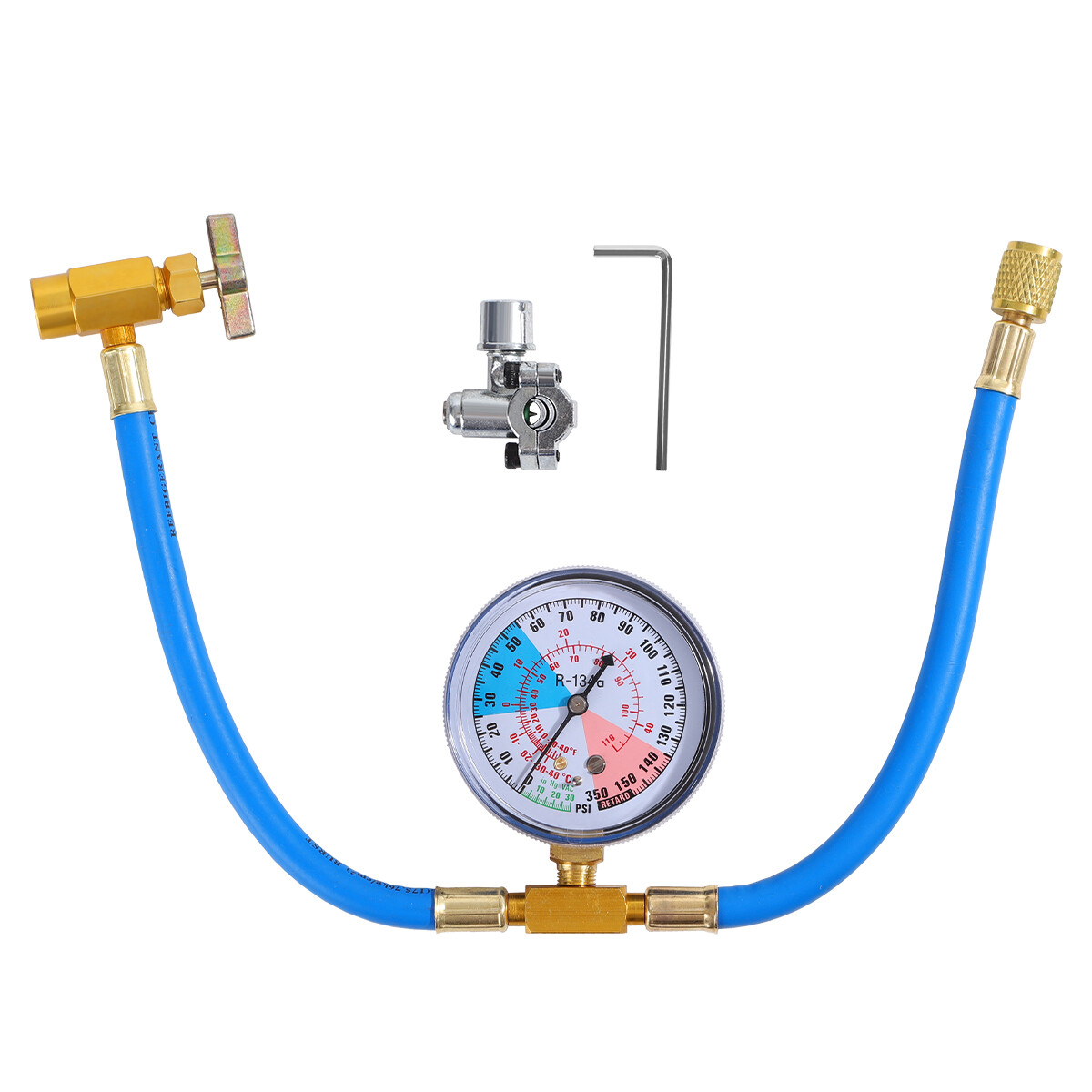 BPV31 Bullet Piercing Tap Valve Kits w/ Pressure Gauge Fit For Home Refrigerator