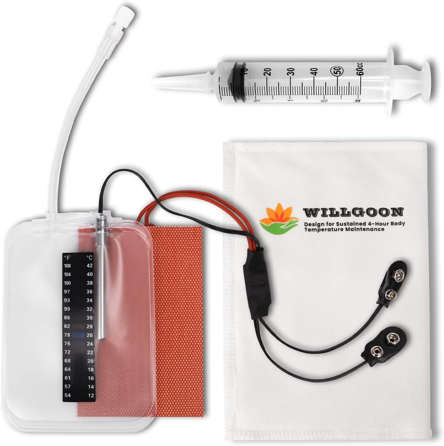 WILLGOON Electric Urine Warmer, Maintains 37°C/98.6°F for Up to 4 Hours,