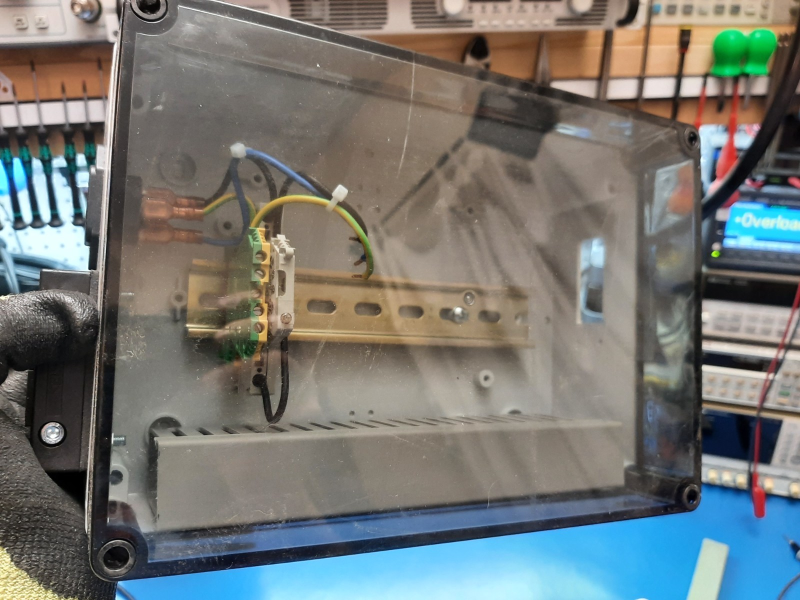 Industrial DIN-Rail Enclosure w/ Pre-wired Power Inlet, Connector Block & Fuse