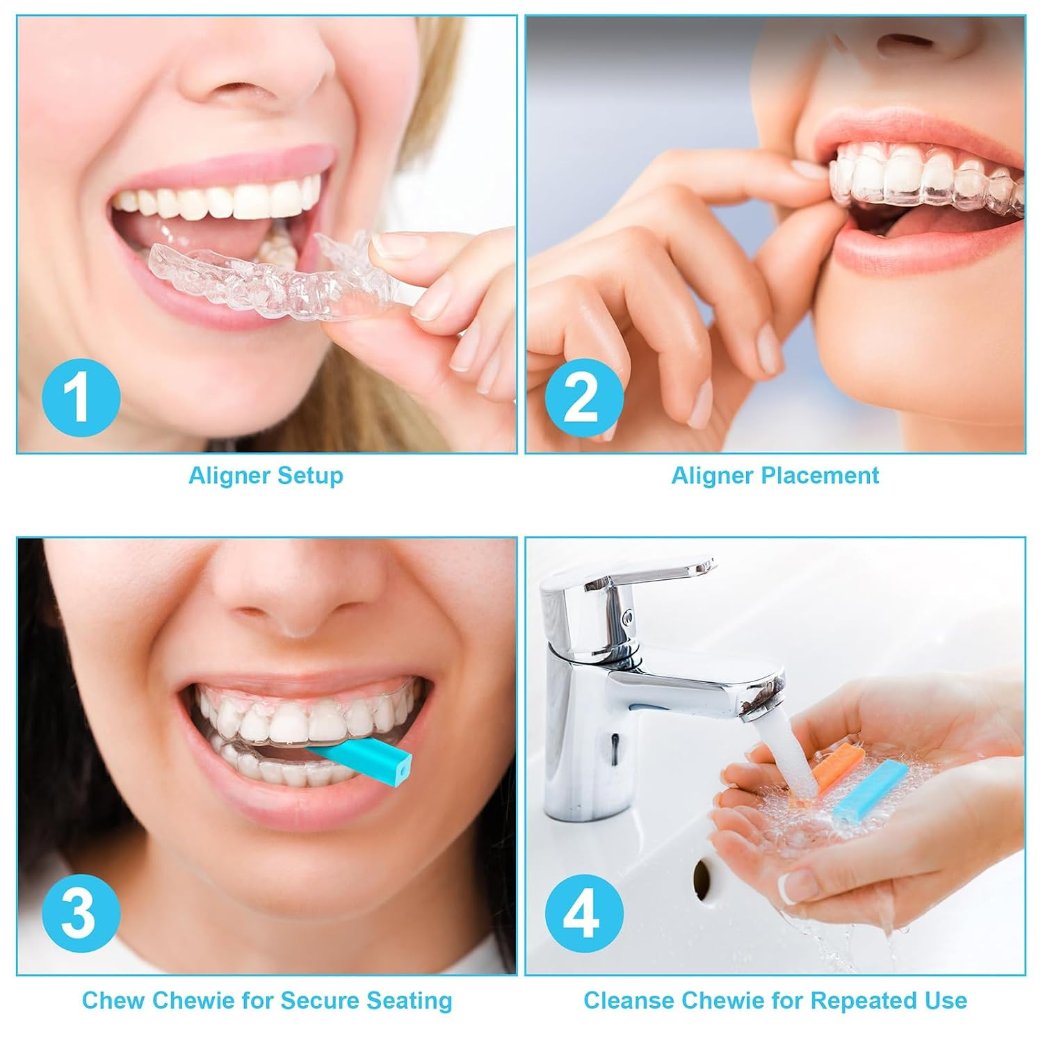 ® Aligner Chewies for Invisalign (10 Pack), Medical Grade Silicone Tray Seaters