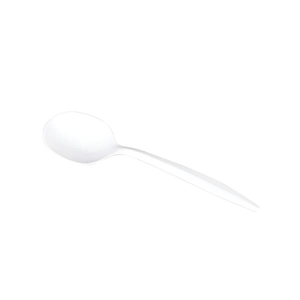 Karat PP Plastic Medium Weight Soup Spoons – White – 1,000 ct, U2007W