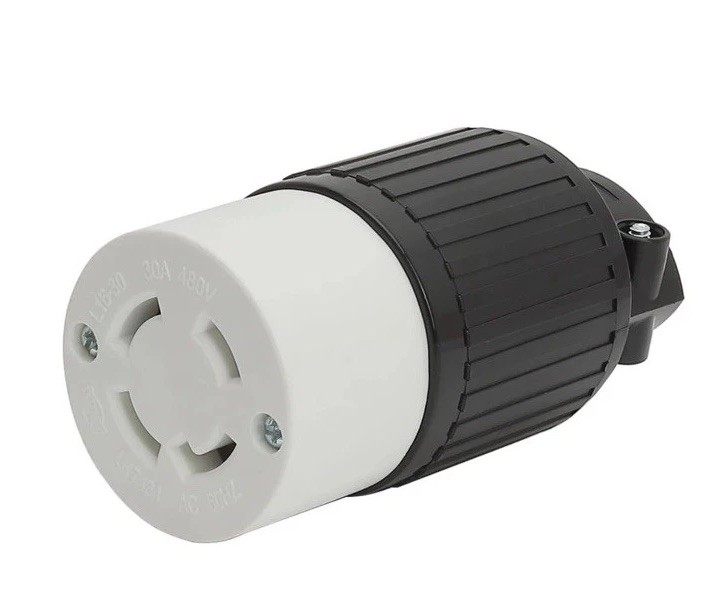 Nema L16-30R Female 30A 480V Industrial Grade AC Power Plug, NEMA L16-30R Locki.