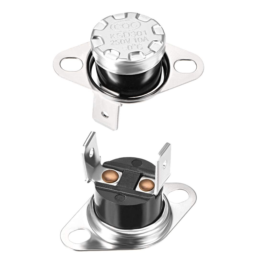 uxcell KSD301 Thermostat 90°C/194°F 10A N.C Adjust Snap Disc Temperature Swit…