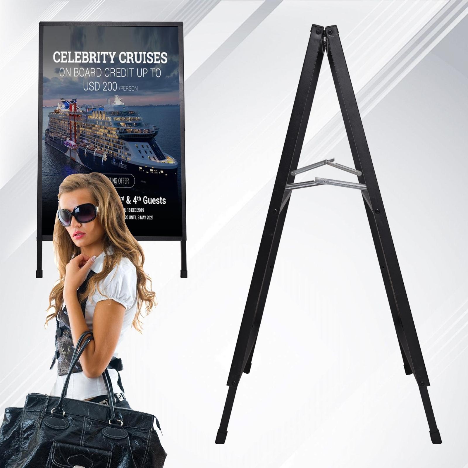 24 x 36 Inch A Frame Sign Portable Double-Sided Folding Sandwich Board Outdoor