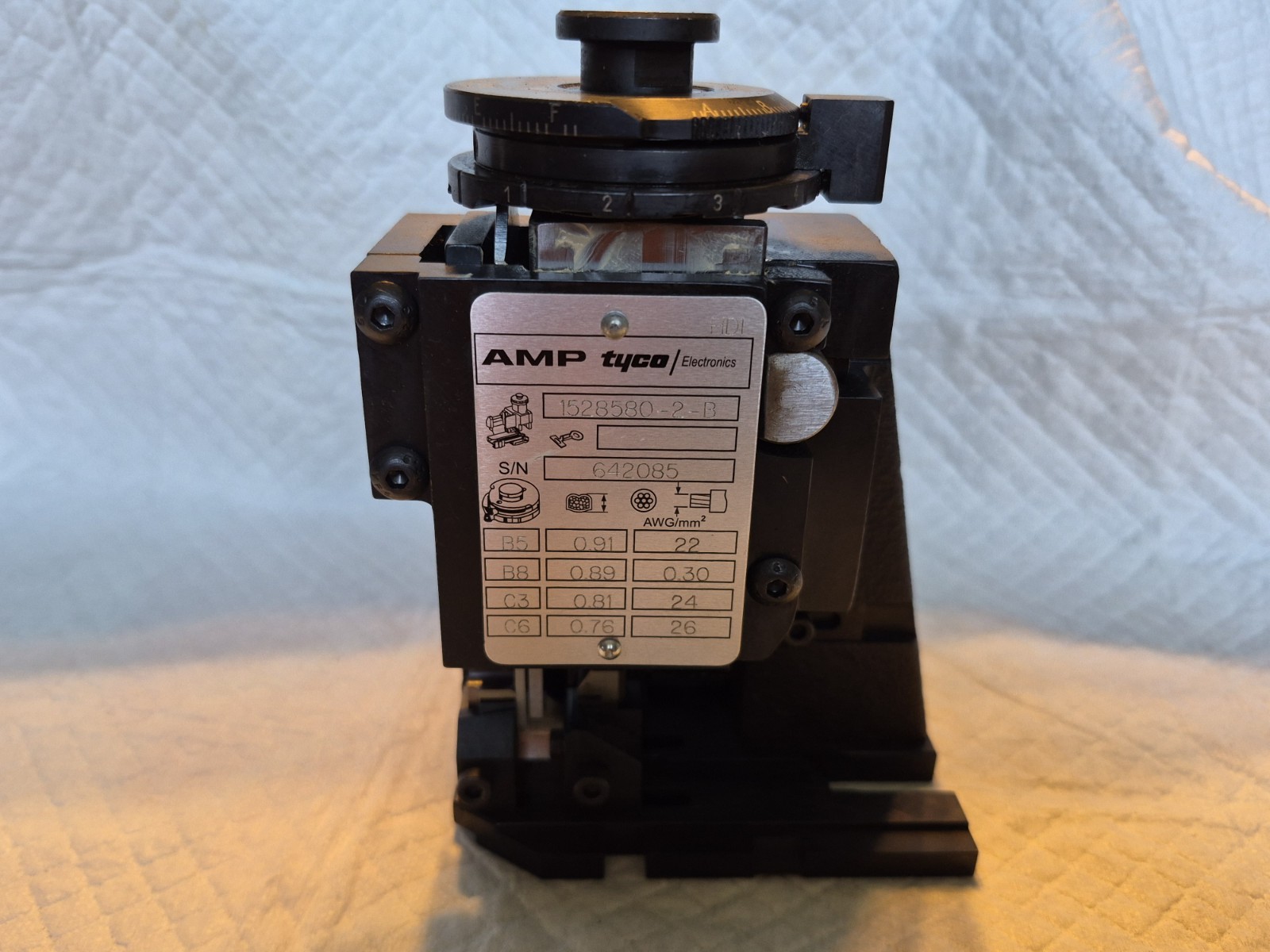 AMP TYCO 1528580-2 BENCHTOP CRIMPING TOOL PRESS APPLICATOR HDI HD-I Style