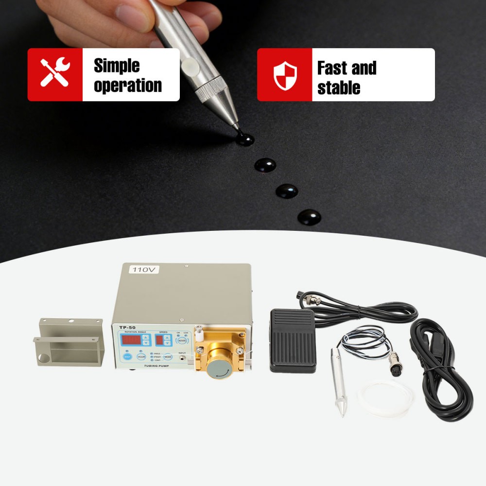 TP-50 Peristaltic Fast-drying Liquid Glue Dispenser Dispensing Machine 110V