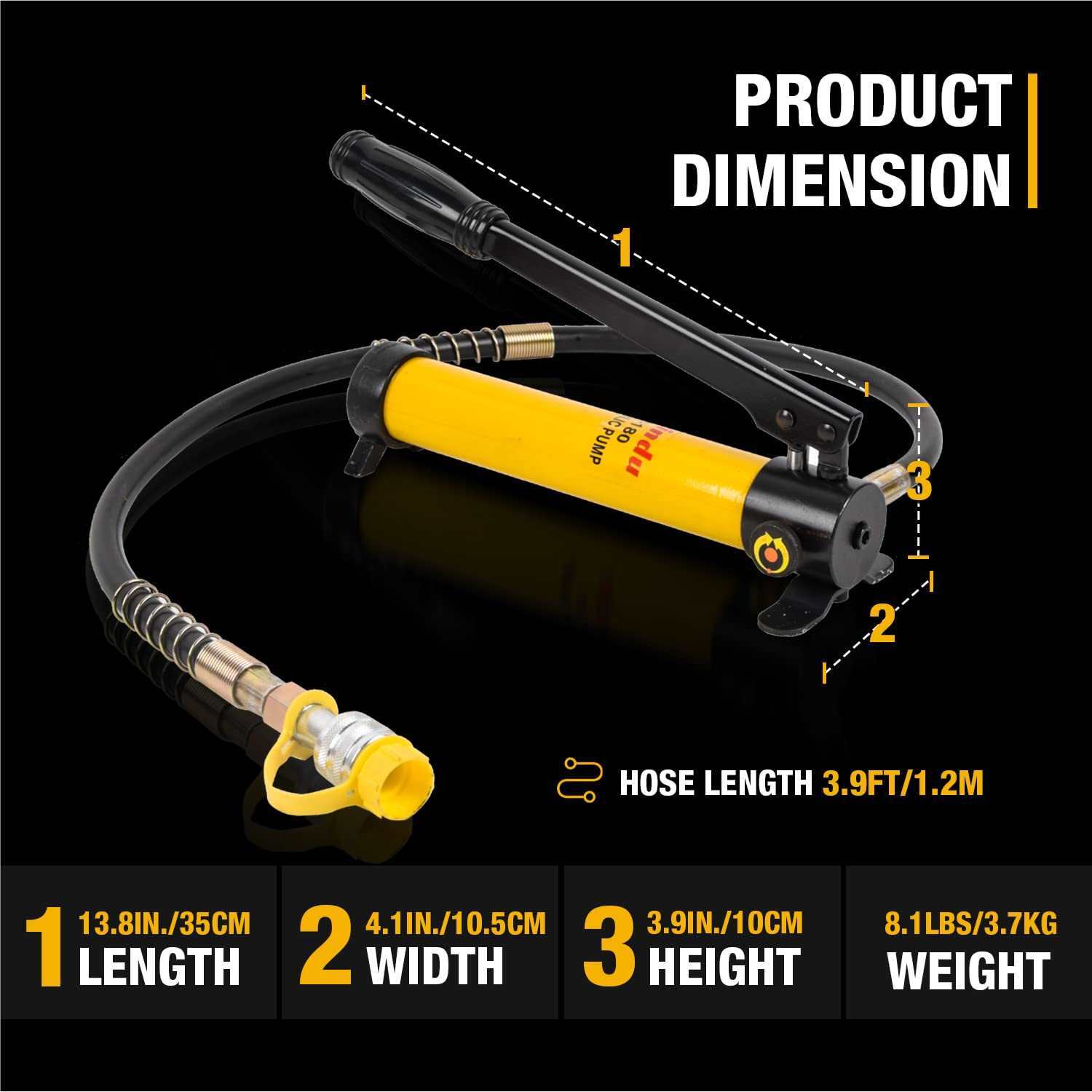 Hydraulic Hand Pump Single Acting 700bar/10000PSI Hydraulic Lifting Pump