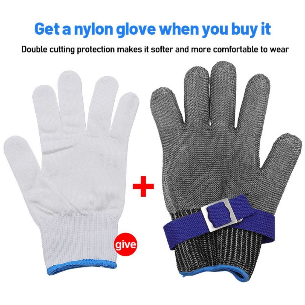 Cut Resistant Glove Stainless Steel Mesh Metal Glove for Kitchen Cooking Cutting