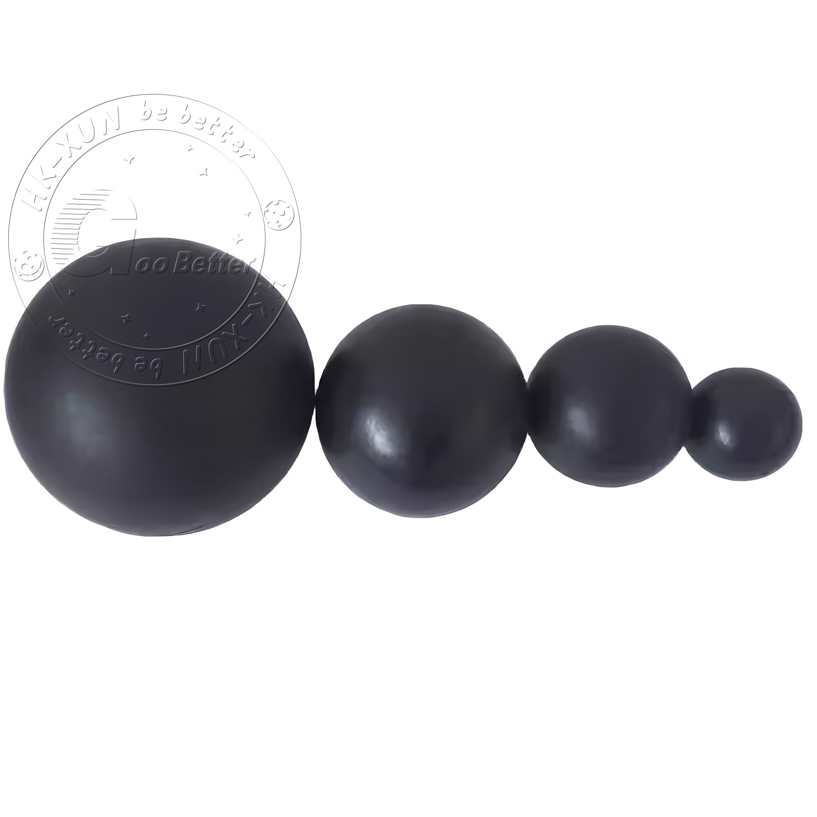 Black Round Solid Rubber Ball Bouncy Balls Training Ball Diameter 2mm to 100mm