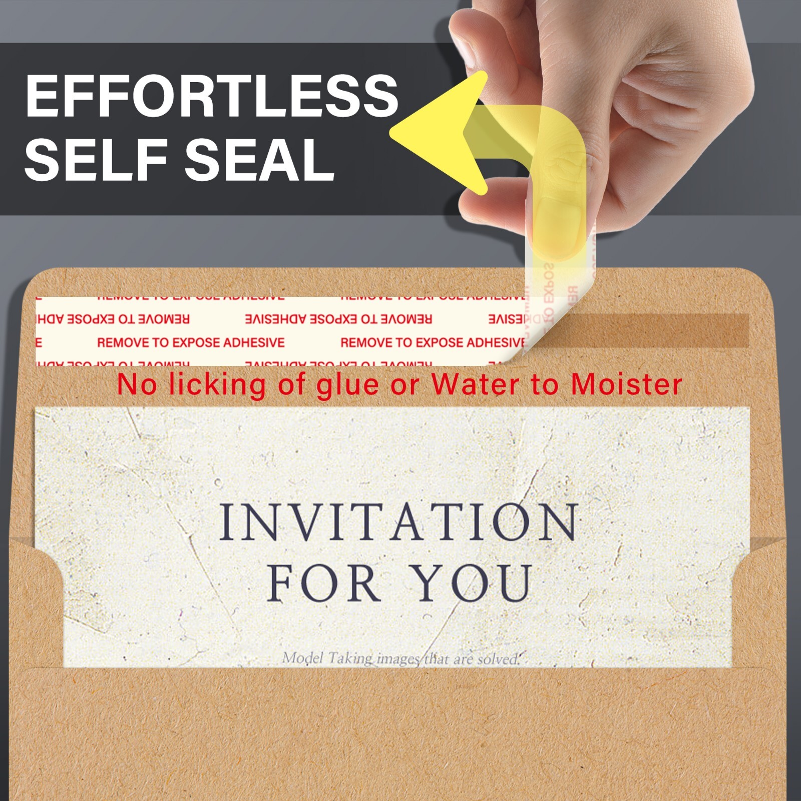 300 Brown Kraft Paper Envelopes 5×7 Invitation A7 5.25×7.25 Self Seal Card Photo
