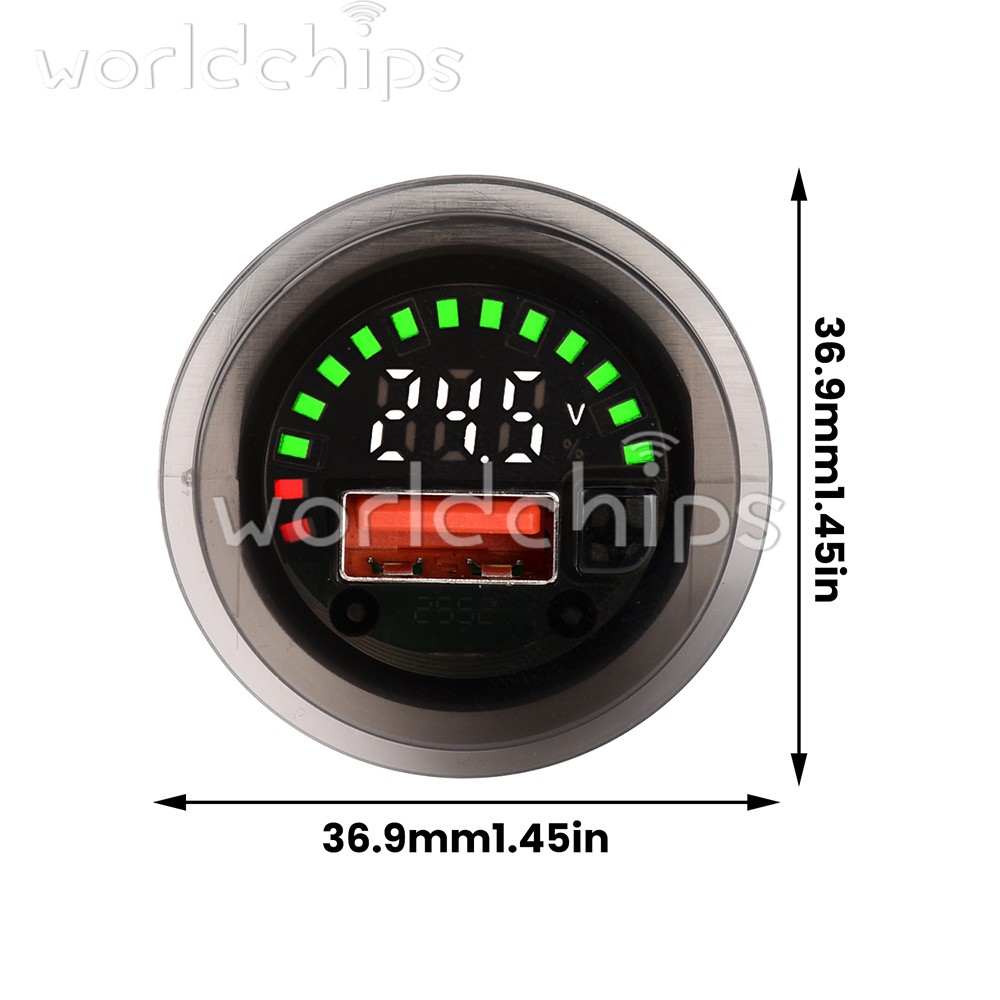 DC 7-30V Waterproof Digital Voltage Battery Capacity Level Indicator Voltmeter