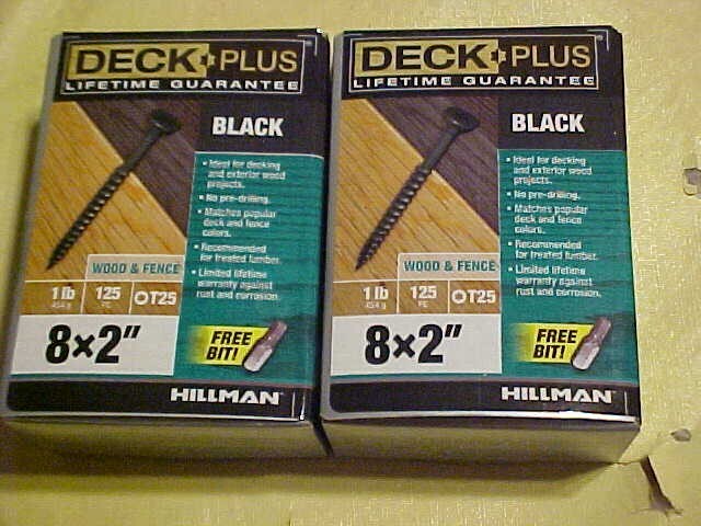 2-1 lb boxes Black #8X 2 in. Star Flat Head Exterior Deck Screws Ships free