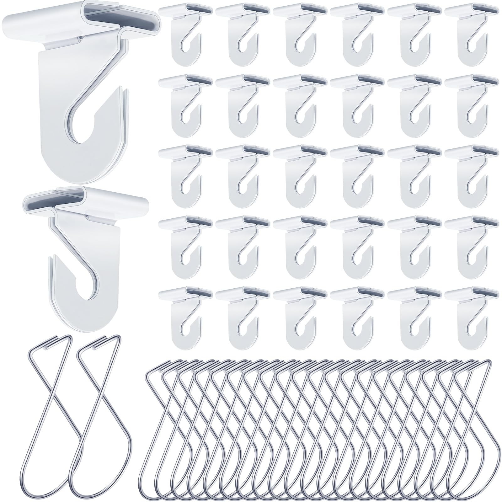 Vicenpal 100 Pcs Drop Ceiling Hooks Bulk for Classrooms Offices Hanging Set, …