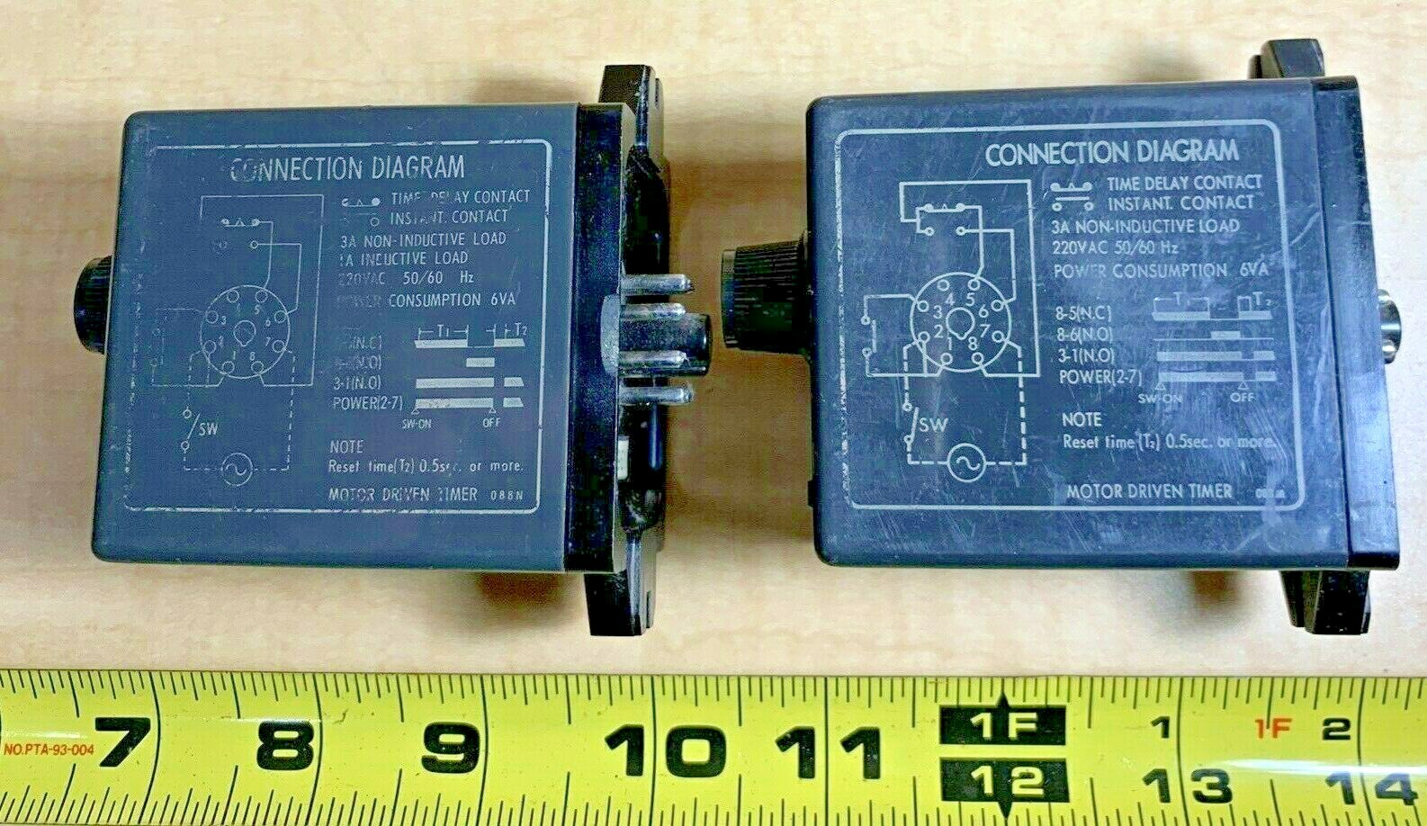 Lot of 2) Omron STP-N Subminy Timer – Adjustable 0-6 Minutes & 0-30 Minutes