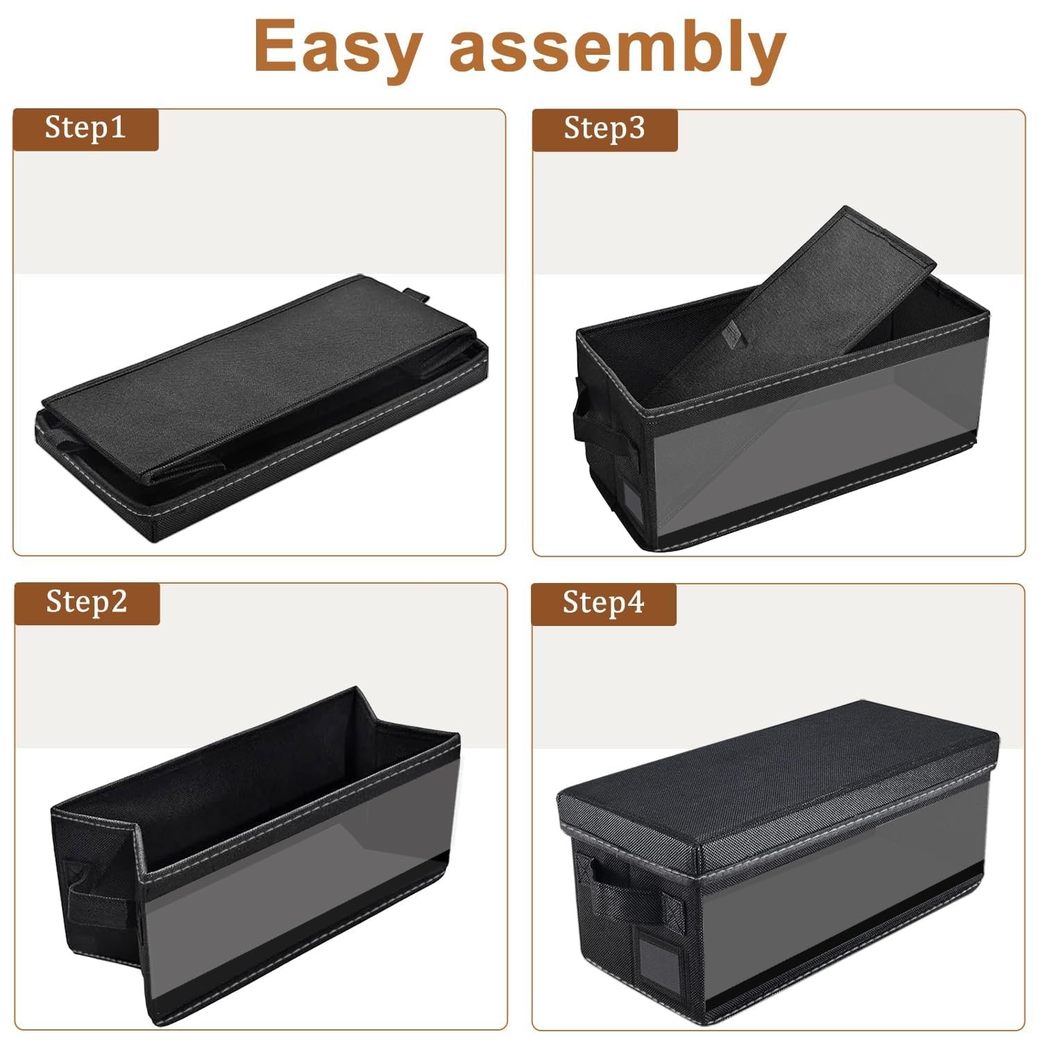 Storage Boxes with Clear Window – 2 Pack Case Holder Organize – 16.14″ x 6.14…
