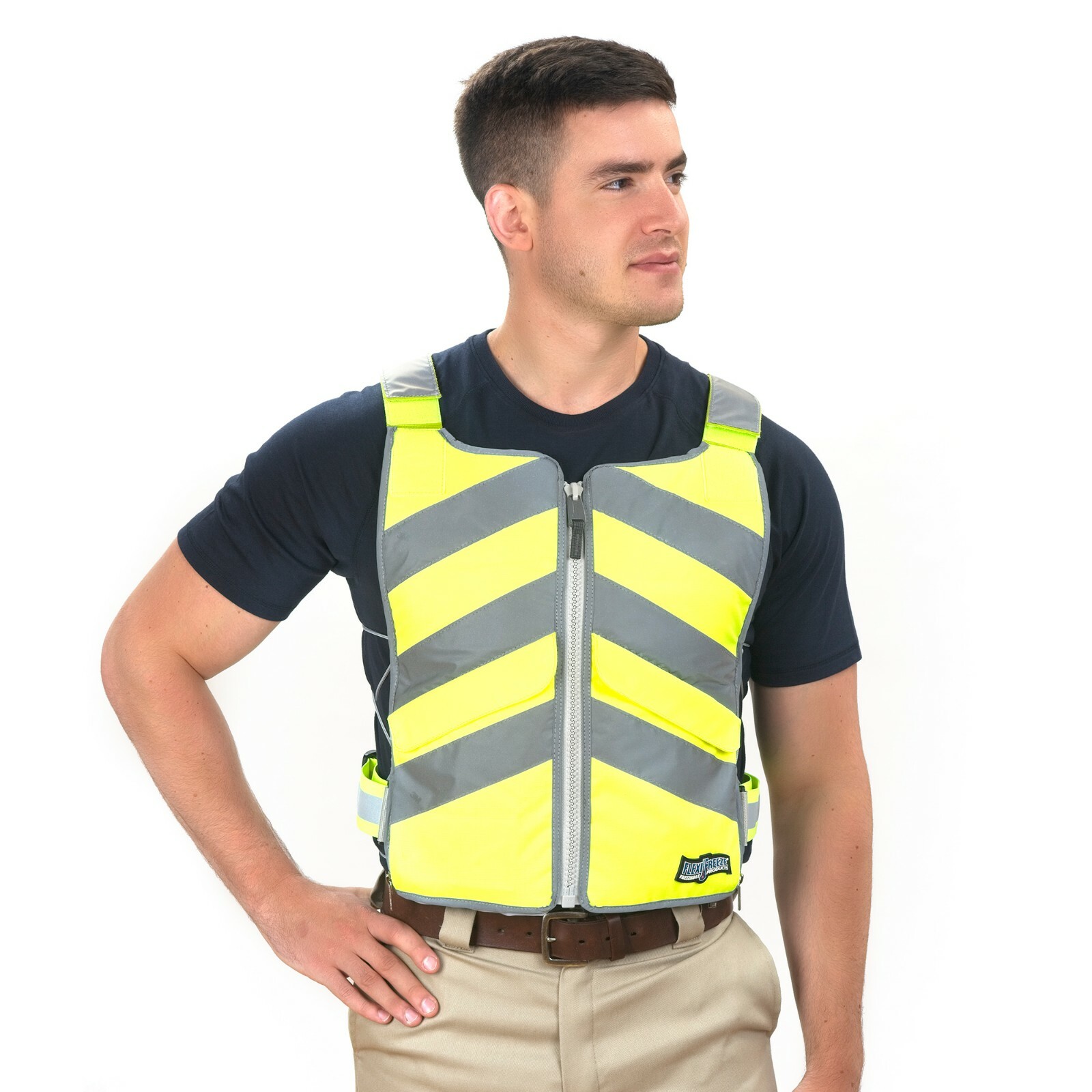 FlexiFreeze Ice Vest Pro Series – Personal Cooling Heat Relief (Hi-Vis)