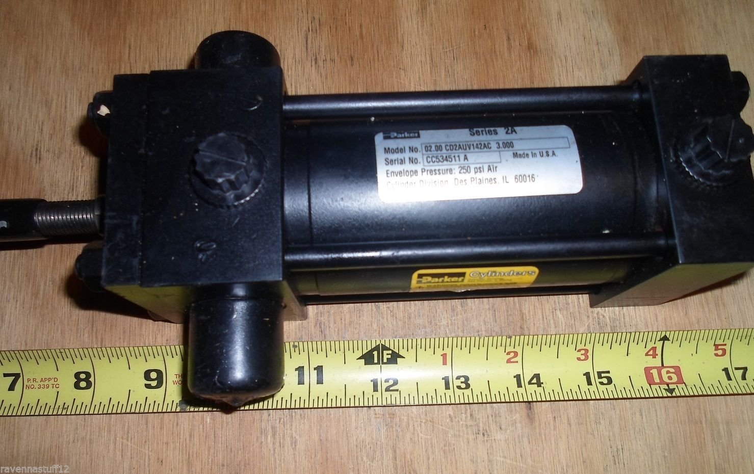 PARKER 02.00 CD2AUV142AC 3.000 SERIES 2A PNEUMATIC CYLINDER (NEW NO BOX)