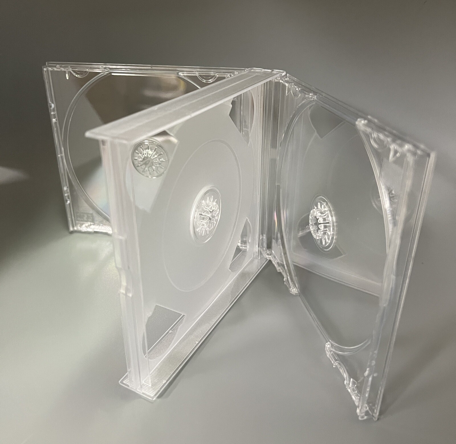 1 24MM MULTI-4 QUAD CD DVD CASES WITH CLEAR TRAY GF4 FREE SHIPPING