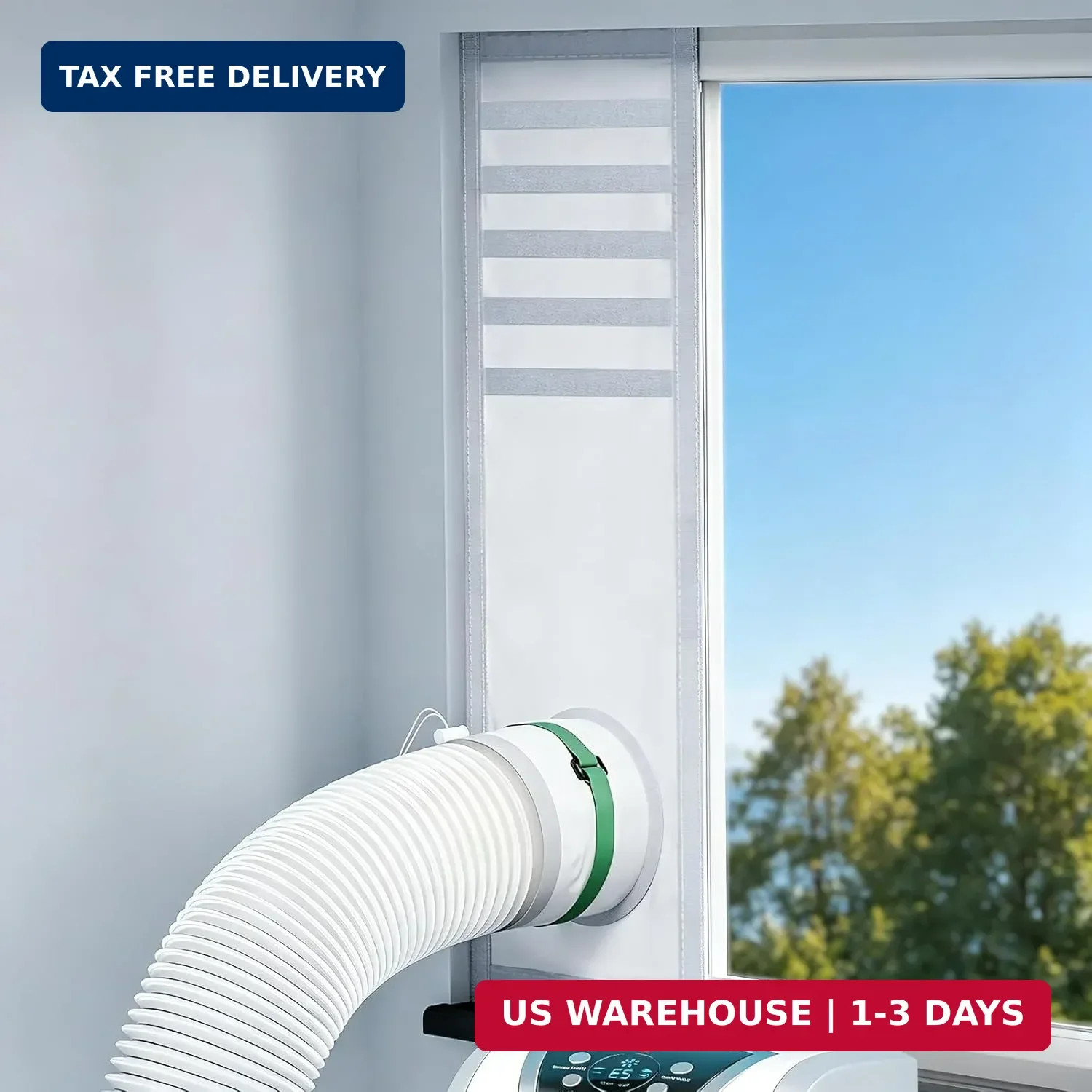 LOVIGA Portable Air Conditioner Window Vent Kit, 100% Sealing Portable AC Window