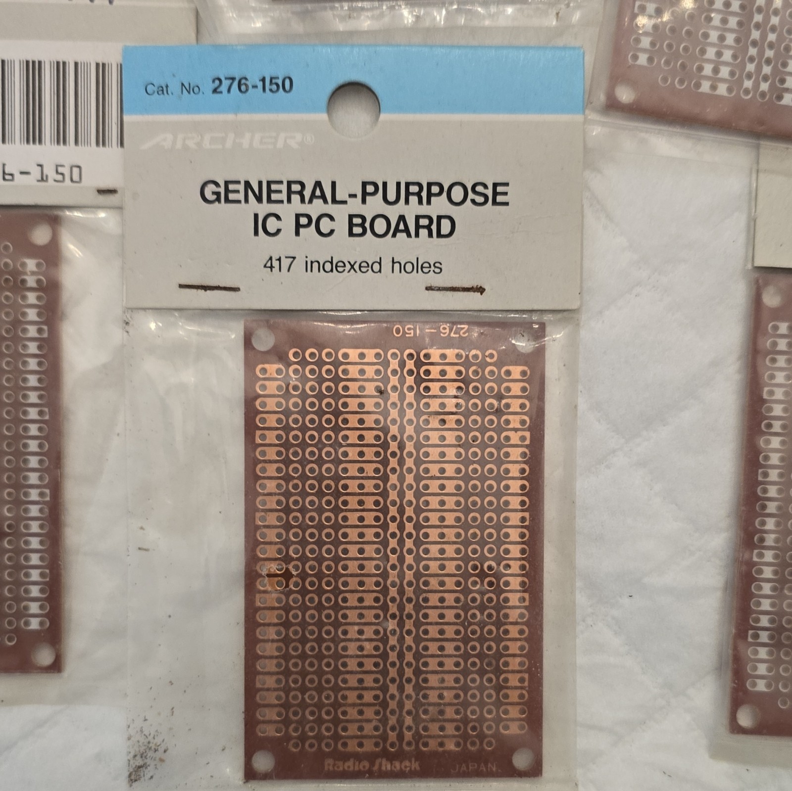 Vintage Archer Radio Shack 276-150 Japan IC Proto Perf Boards – NOS – LOT of 10