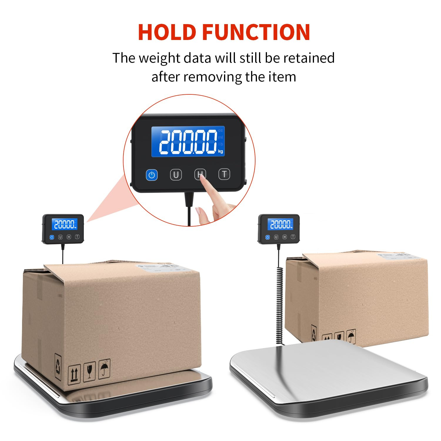 Shipping Scale, 440 LB Heavy Duty Postal Scale for Packages, Large Mailing Scale