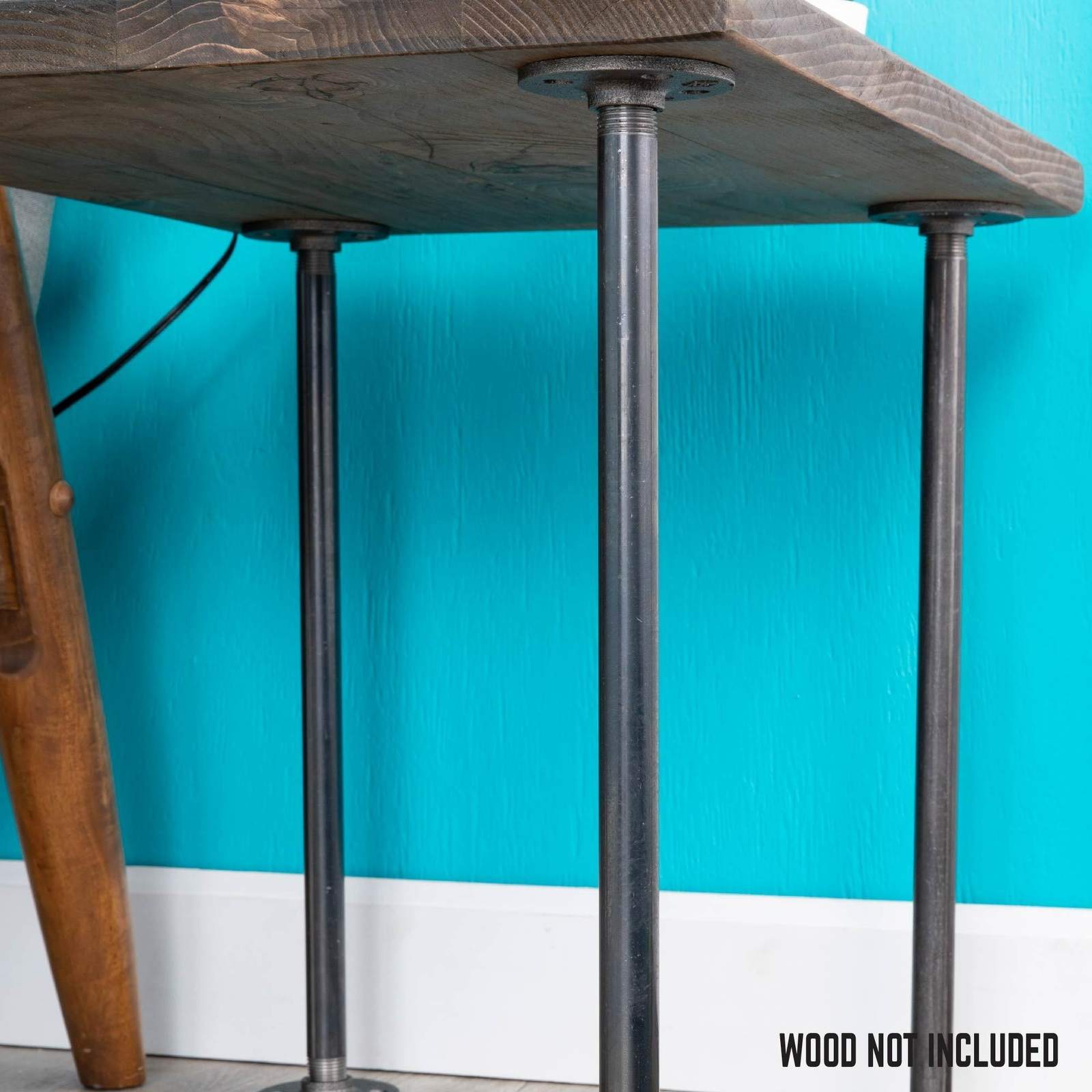 1/2 in. x 18 in. Round Flange Pipe Table Legs – 4 Pack