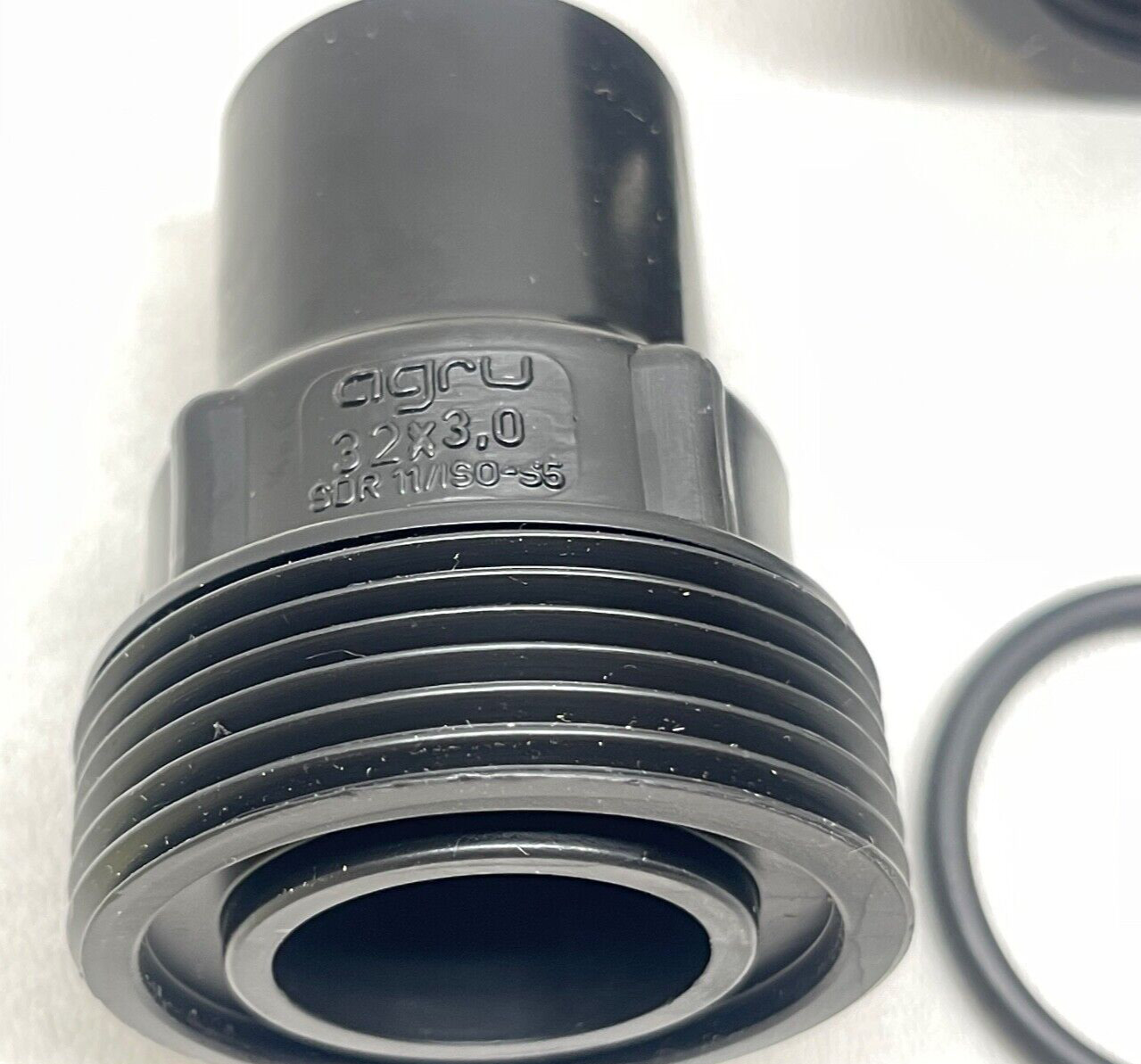 AGRU HDPE PIPE 25mm SLIP UNION 32X3.0 SDR 11/80-S5 WITH O-RING, 25MM X 1.5″
