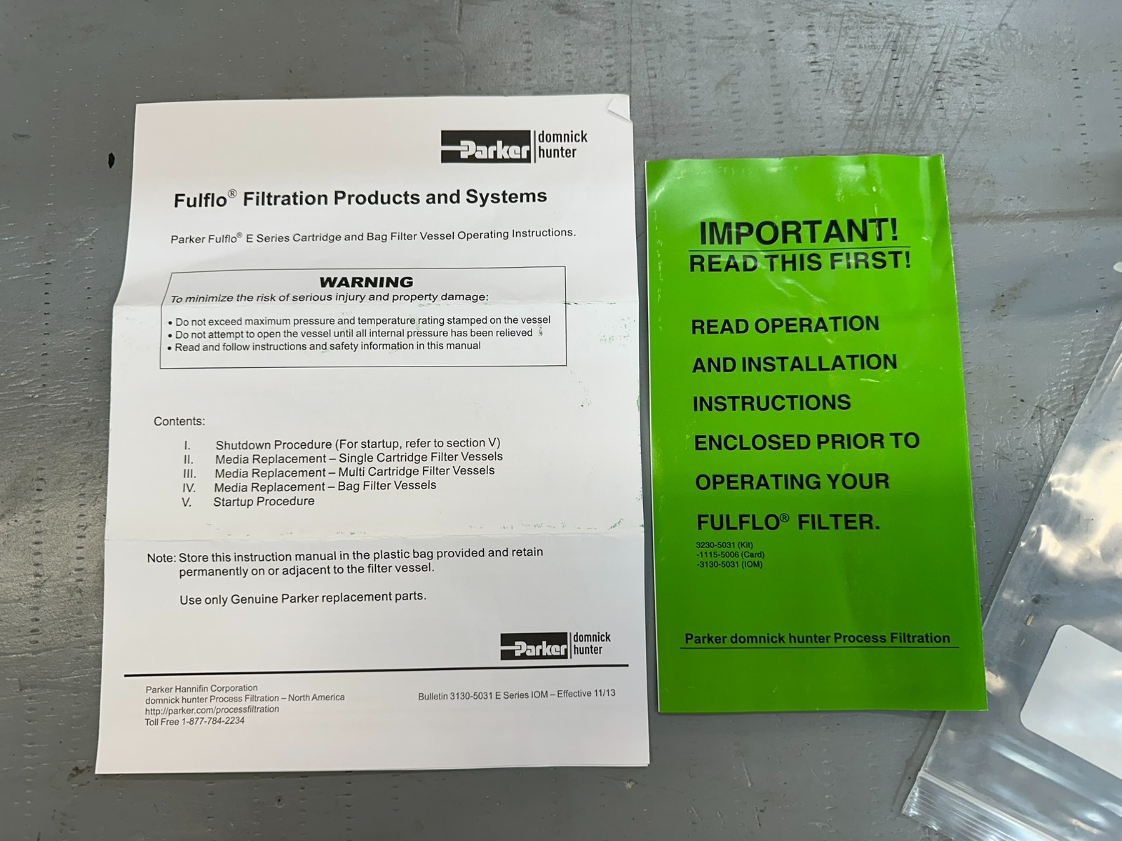 EHG01S1T Parker Bioscience FulFLo EH Single-Cartridge Filter Vessel SS-304