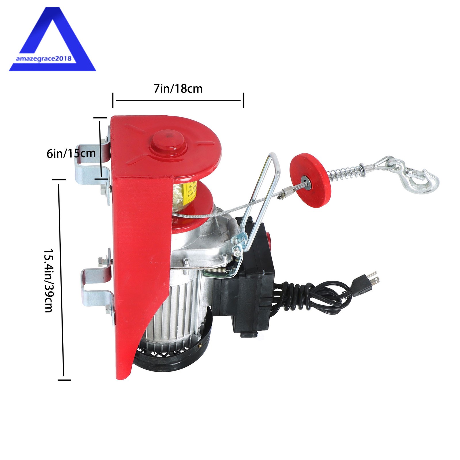 1320lbs Electric Hoist & Wireless Remote Control,110V 40ft/20ft Lifting Height