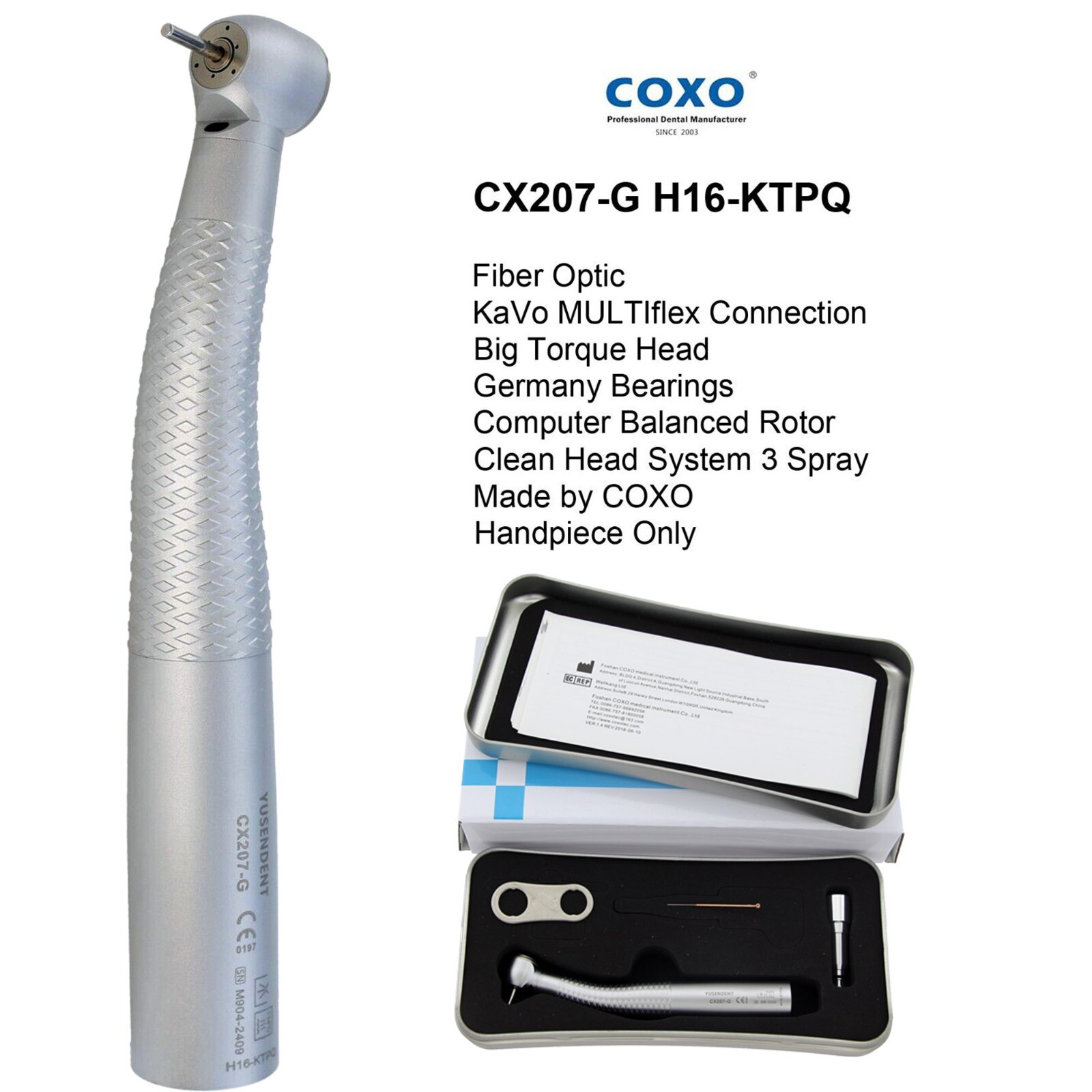 COXO Dental Handpiece CX207 BEING Surgical Handpiece 45 Degree NSK KaVo Coupler