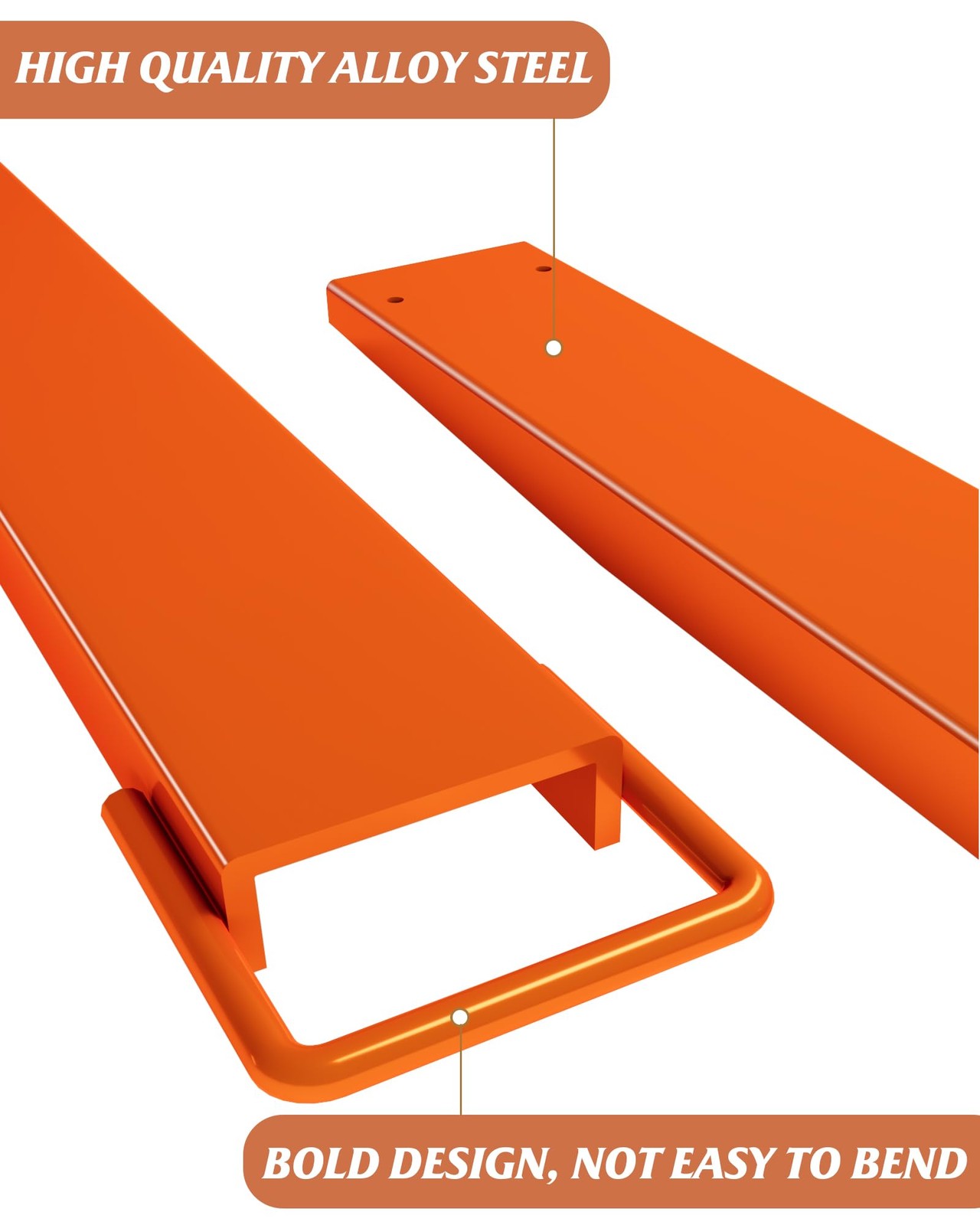 84″ Heavy Duty Steel Forklift Fork Extensions 4600LBS 4.5″ Width 1 Pair