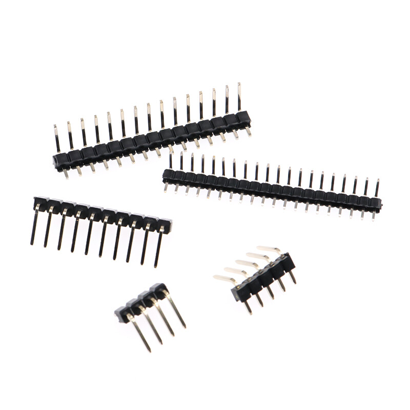 2.54mm 1*2 to 1*40Pin Male Header Pin Right Angle Single Row Strip PCB Connector