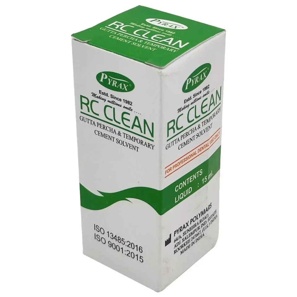 Pyrax Dental RC CLEAN GP Solvent & Temporary Cement Solvent 15ml Bottle