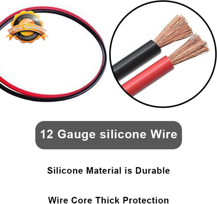 5pc SAE Connector 2 Pin Quick Disconnect Wire Harness 12V 12AWG 12in