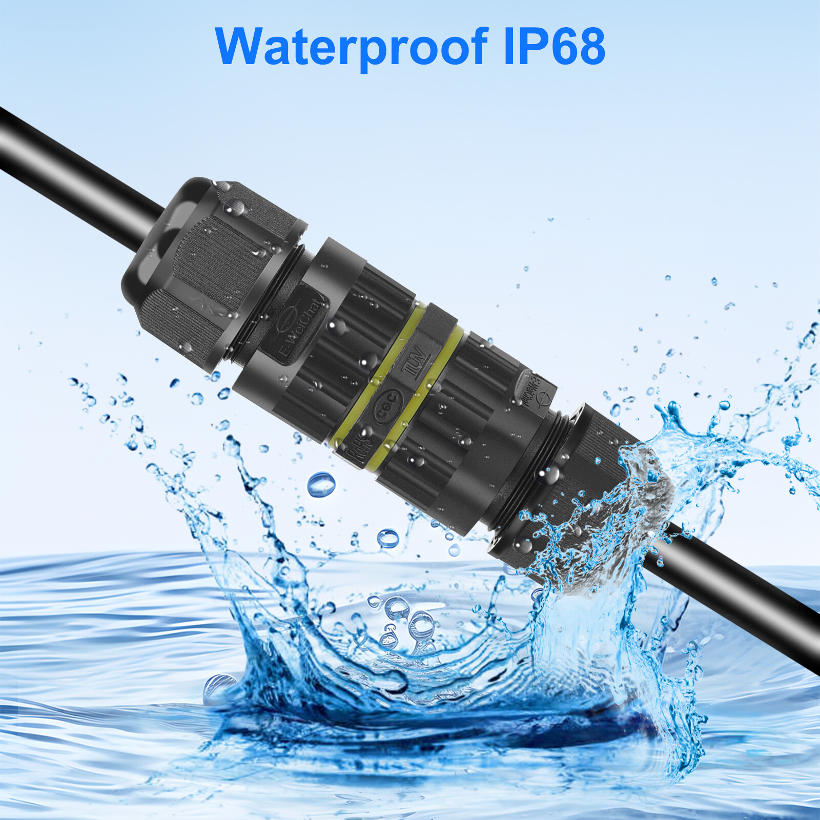 2Pin 3Pin Wire Connector Waterproof IP68 External Electrical Junction Box