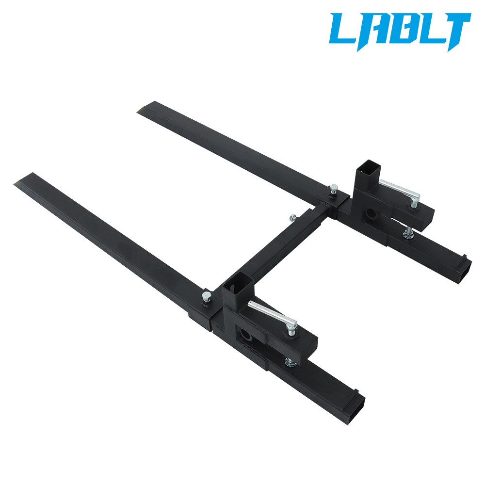 LABLT 60″ Clamp On Pallet Forks Tractor Bucket With Adjustable Stabilizer Bar