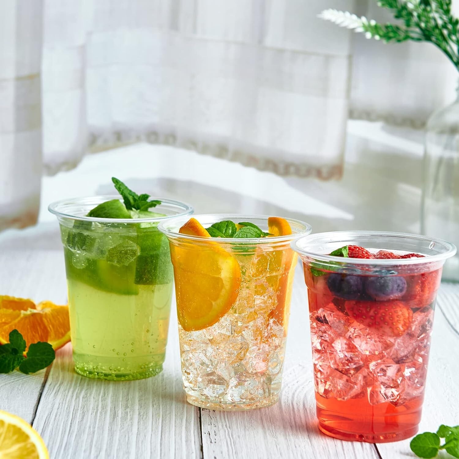 16 oz PET Plastic Cold Cups (98mm) – 1,000 CT