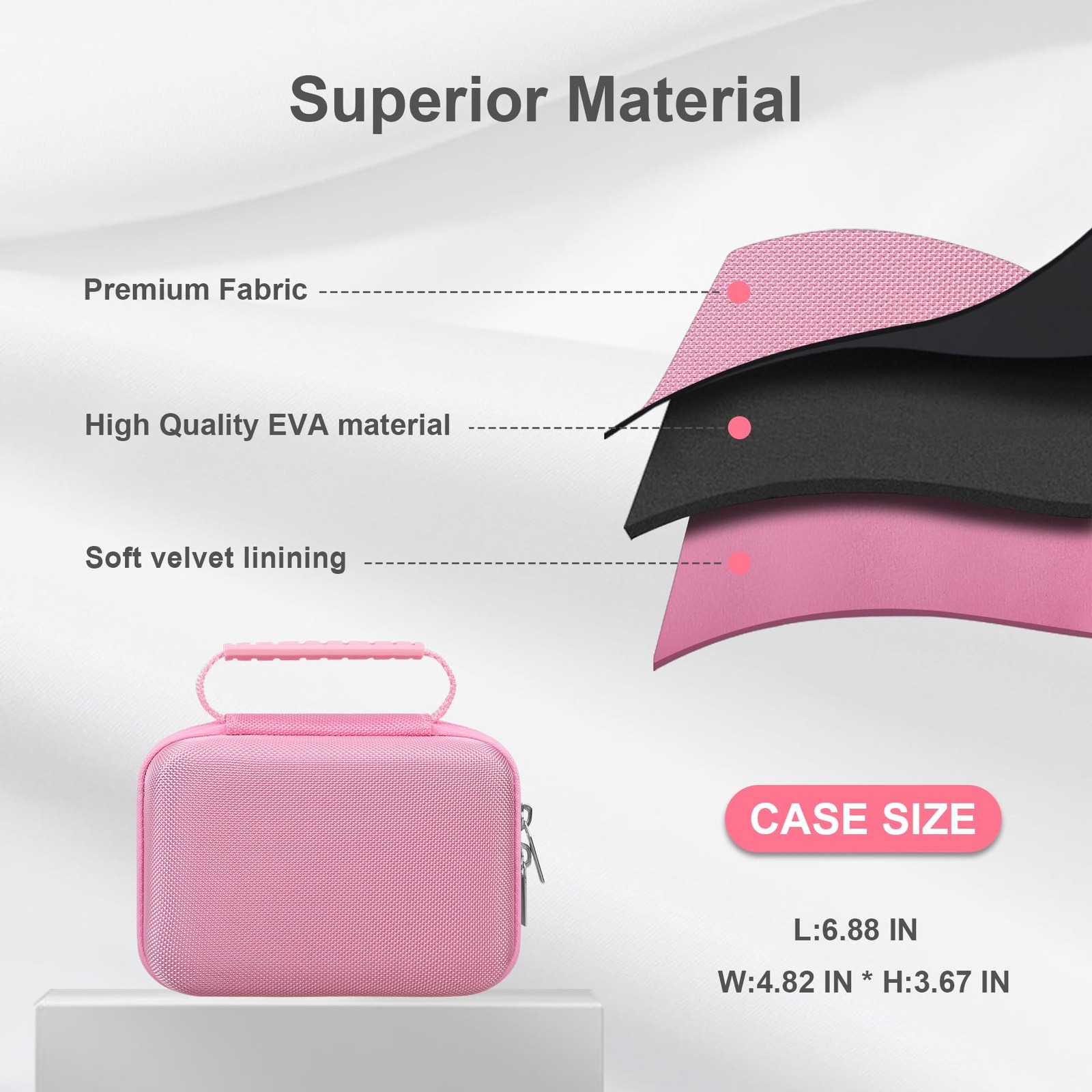 RAIALL Carrying Case for Phomemo M110/ M150 Label Maker Machine, Hard Pink