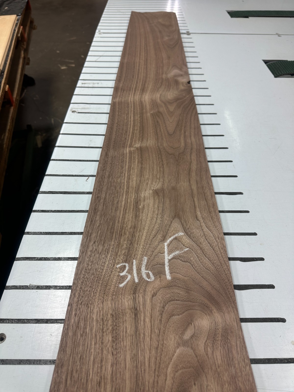 Walnut Raw Wood Veneer 2 sheets 75» x 9» 316F