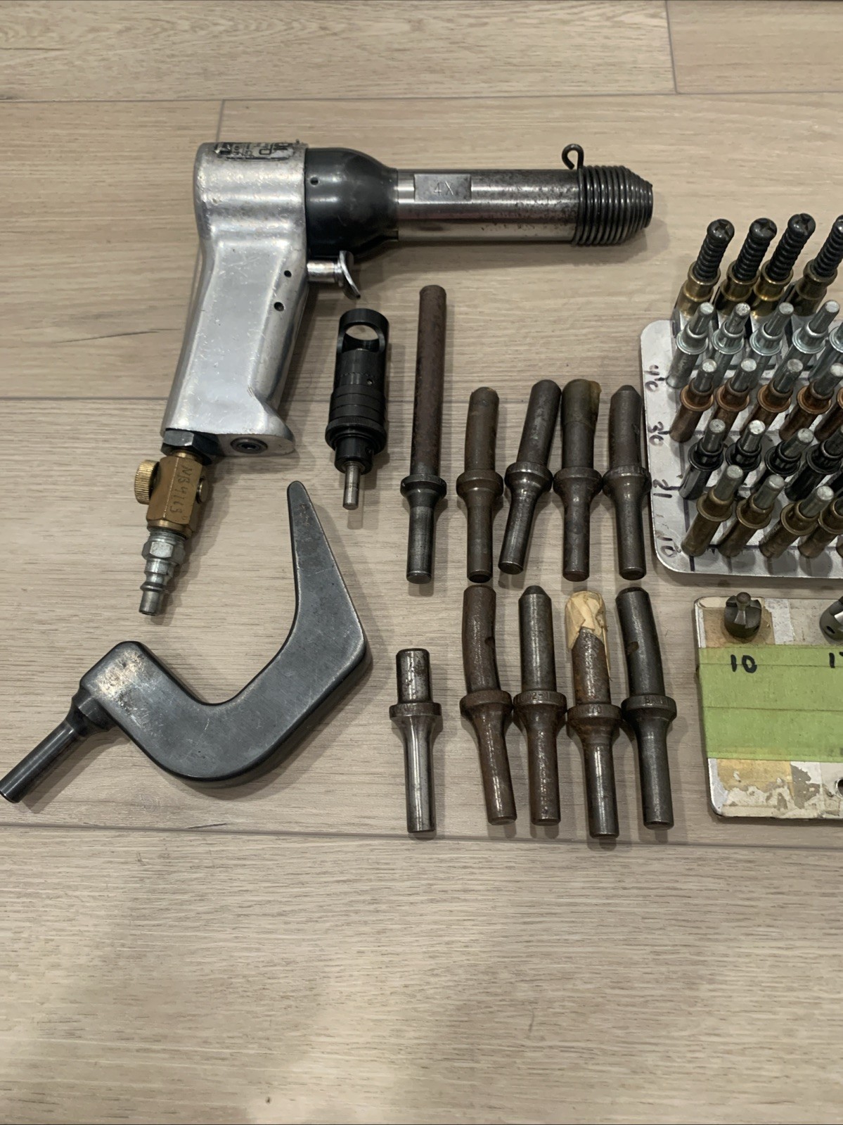 Aircraft Sheet Metal Riveting Tool Lot Clecos Rivet Sets Pneumatic Tool Aviation