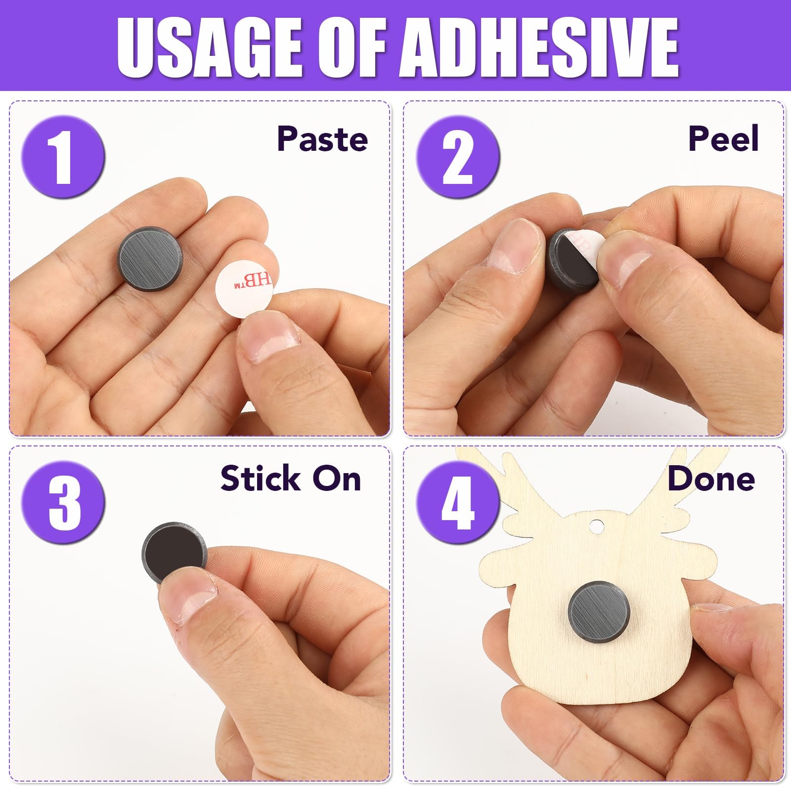 TRYMAG 50Pcs Small Ceramic Magnets for Crafts with 18x5mm 50PCS, Black