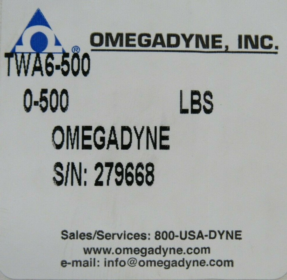 NEW OMEGADYNE TWA6-500 LOAD CELL 0-500LBS TWA6500