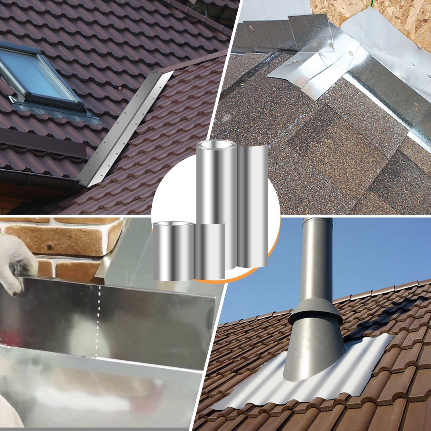 Aluminum Roll Flashing 24″ x 50′ – Metal Roofing Roll for Roof & Garden, 0.019″