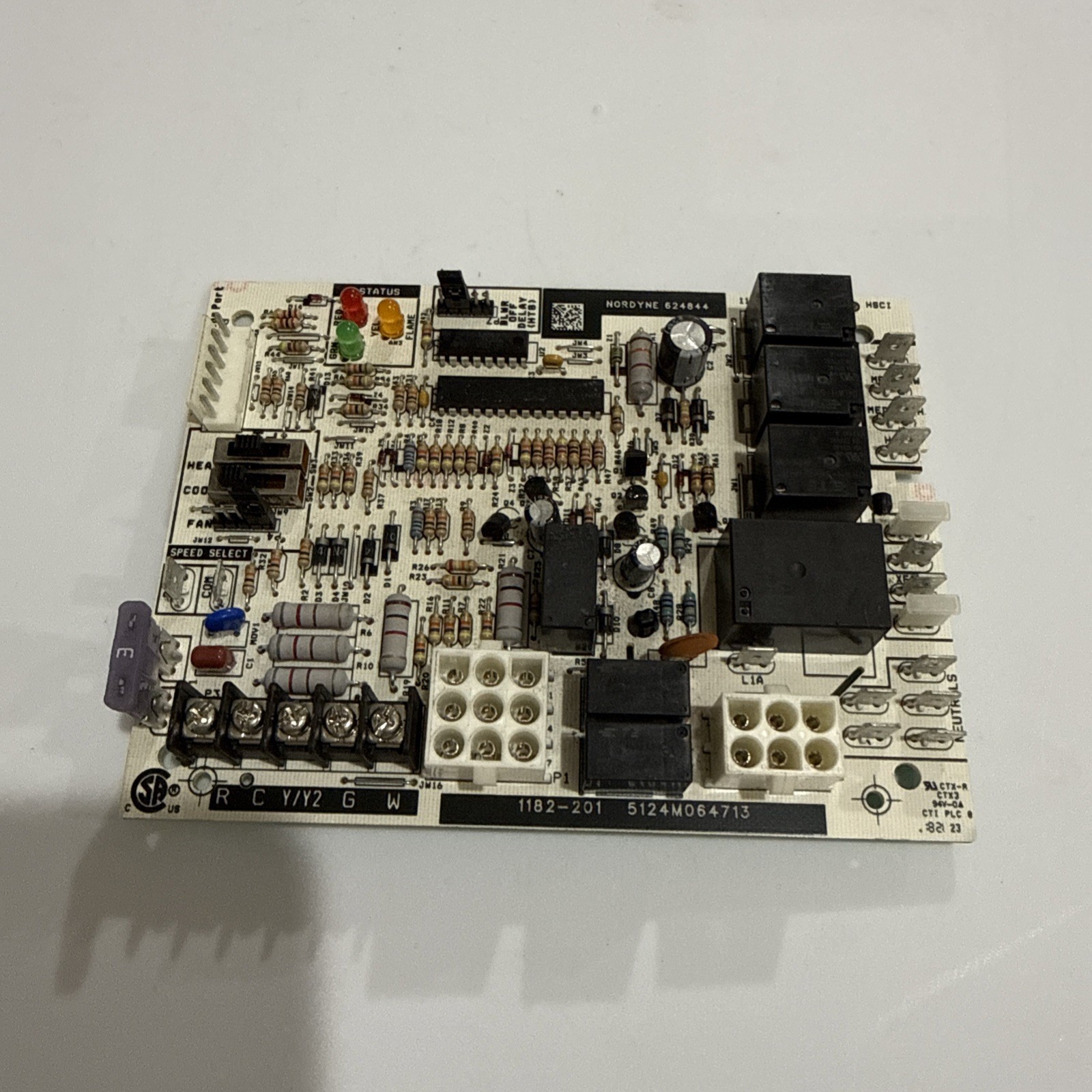 Nordyne 1182-201 Furnace Control Circuit Board 624844