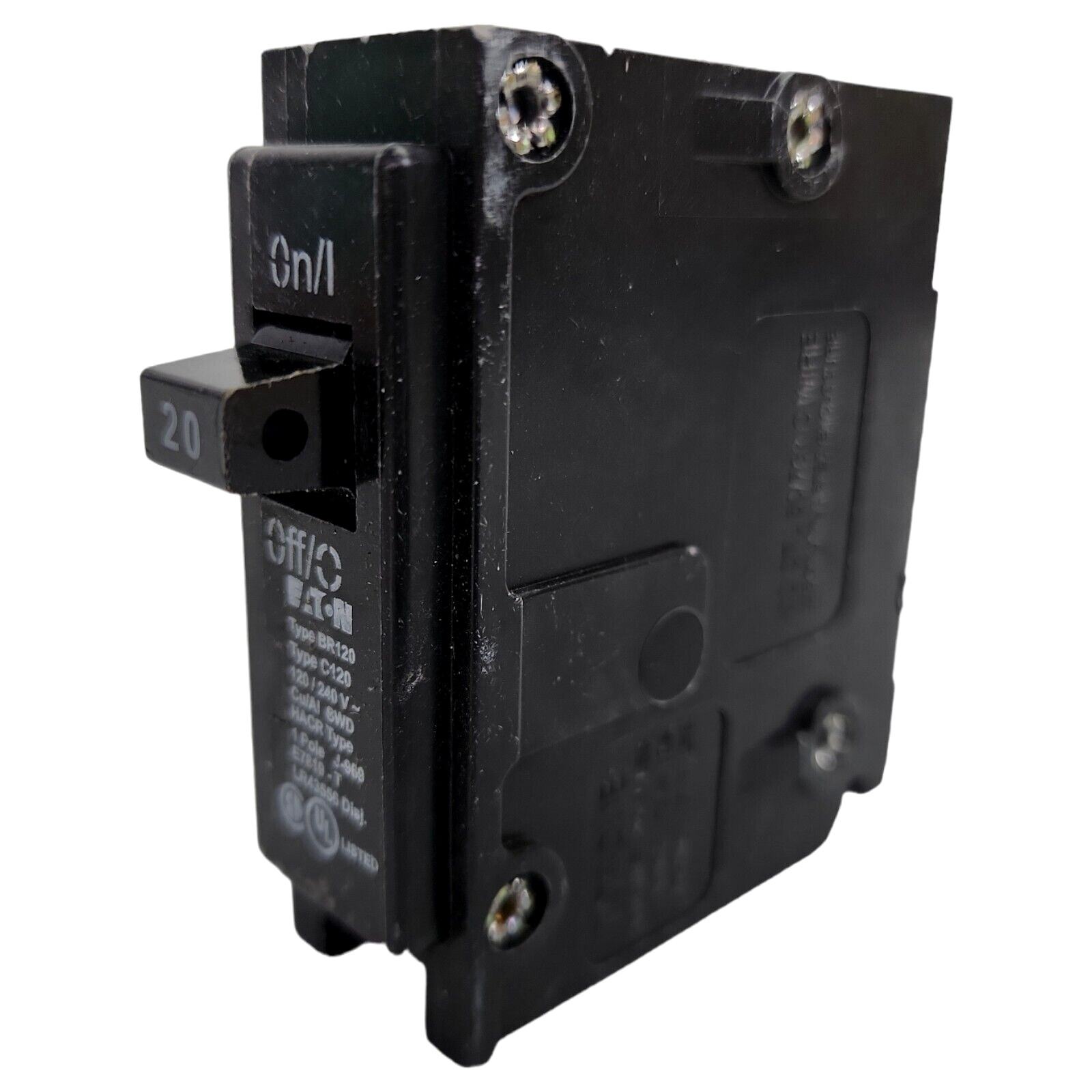 Eaton Cutler Hammer Circuit Breaker 1 Pole 20A 120 240V BR120 C120 Type Black