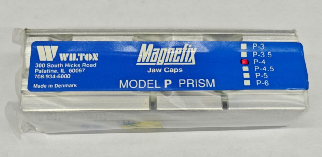 Wilton Magnefix Vise Jaw Caps Model P Prism Magnetic 4″ Wide P-4 Denmark