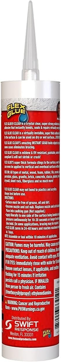 Flex Glue Clear Strong Waterproof Adhesive 9oz Cartridge 6 Pack NEW